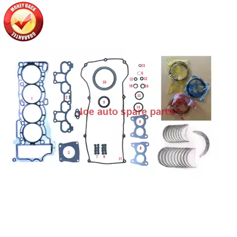 QG18 QG18DE engine Full gasket set kit main connecting rod bearing piston ring for Nissan Almera Sen