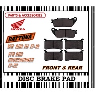 HONDA VFR 800 FH 17-19 VFR 800 CROSS RUNNER 17-22 BRAKE PADS SET SUPERBIKE FR0NT & REAR DAYTONA TYPE