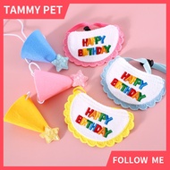 SG Shipment Pet Birthday Bib Dog Cat Saliva Towel Birthday Bib Adjustable Bib Cute Pentagram Style H