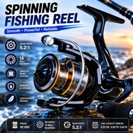 TISERA - Hei Spinning Fishing Reel 5.2:1 1000 - HE1000 - Black