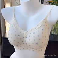 French Floral Lingerie - Sweet Lace No Underwire Bra for Petite Chests OI8I