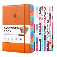 HAPPY TIME-Password Keeper Book with Alphabetical Tabs for Seniors Password Notebook for Internet We