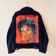 彩繪牛仔夾克 手工定制夾克 Michael Jackson, Thriller Gift