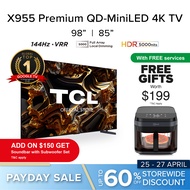 TCL X955 QD-Mini LED | 4K TV Google TV 85 98 inch | 144Hz VRR | HDR 5000 nits | Ultra Slim Design | IMAX Enhanced
