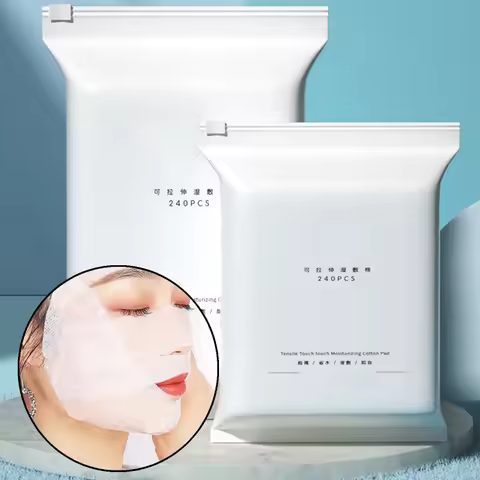 50/240Pcs Face Makeup Cotton Pads Stretchable Elasticity Disposable Cosmetic Cottons Mask Wet Compre