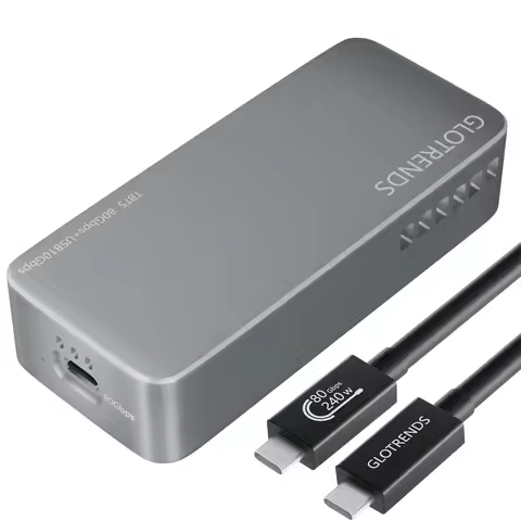 80Gbps M.2 NVMe SSD Enclosure, Compatible with Thunderbolt 5/4/3/USB4 and USB 3.2(10Gbps)/3.1/3.0/2.