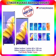 Abstract Motif 1 Door and 2 Door Refrigerator Stickers 5