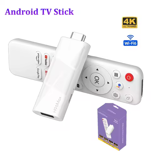 H96MAX RK3518 TV Stick Smart TV Stick with 2.4G&5G Wifi6 2GB 16GB 4K HD Video Decode Voice Assistant