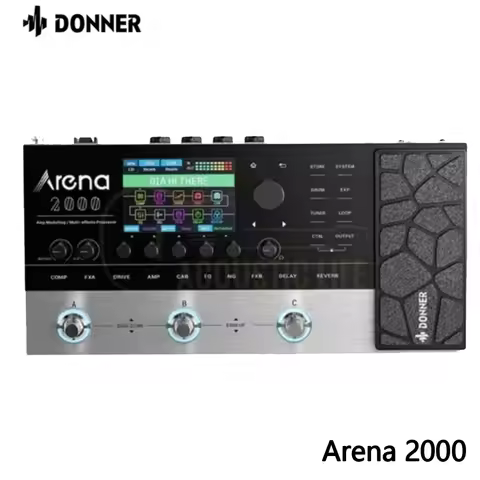 Donner Arena 2000 Multi-effect Pedal 278 Effects IR AMP Drum Looper MIDI In Effector with Softwear A