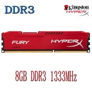 Kingston HyperX Fury DDR3 RAM 8GB DDR3 1333MHz PC3-10600U Desktop Memory DIMM RAM Computer Red