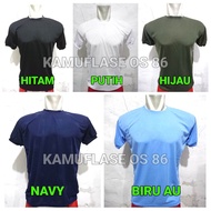 KAOS PENDEK POLOS DALAMAN SECURITY TNI POLRY KAOS OBLONG PDH PDL Putih hitam hijau army navy dan bir
