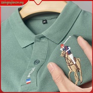 High Quality Polo Shirt Men Green T Shirt Berkolar Lelaki Embroidery Baju Berkolar Lelaki Baju Kolar