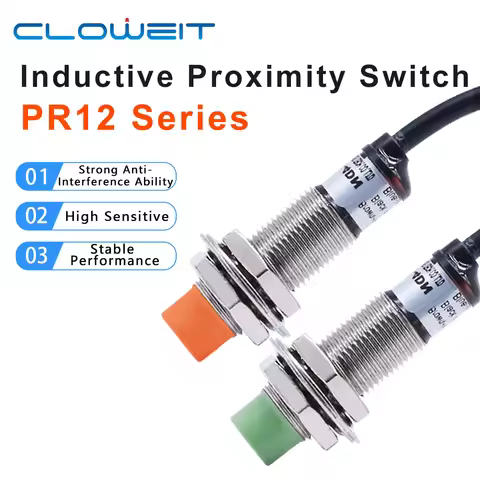 cloweit M12 metal inductive proximity switch sensor PR12-4DN PR12-4DN2 PR12-4DP PR12-4DP2 PR12-4DO P