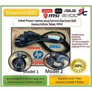 Asus Laptop Power Cable/Lenovo/hp/acer/dell /axioo/infinix Thick NEW