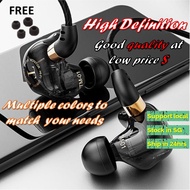 Earphones Deep Bass Wired with Mic 3.5mm Jack, Hi-Def Sound with Frequency up to 20000Hz