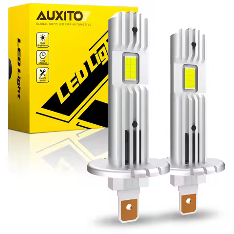 AUXITO 2Pcs Upgrade H1 LED Headlight Bulb Canbus Nonpolarity for Ford Fiesta Focus MK2 MK3 BMW E90 E