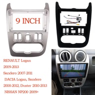 2 din Car Radio Fascia for RENAULT Logan Sandero DACIA Duster Double din Radio Fascia Frame Adapter 