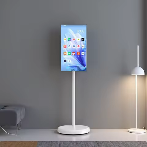 21.5 Inch Tablet Smart TV on Wheeled Stand Android 11 6000mAh Battery Inbuilt 8-core Rotatable Scree