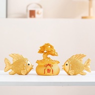 [Premium Cheap girl Shop] Housewarming New Home Gifts Every Year Have Fish Light Luxury Lucky Ornaments Creative Home Living Room Wine Cabinet TV Cabinet Decorations