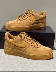 💕Nike Air Force 1 Low 07 LV8「Wheat/Flax」牛 皮 防滑低幫板鞋