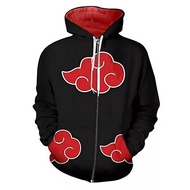 AKATSUKI Naruto Uzumaki Anime Zipper Jacket Men