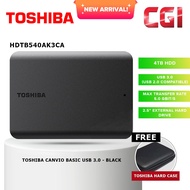 Toshiba 4TB HDTB540AK3CA Canvio Basic A5 USB 3.0 Portable Hard Drive - Black