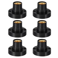PATIKIL E14 Bulb Socket, 6pcs Round Screw Base Lamp Holder Light Replacement Bases for Halogen CFL L