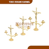 LILIN CHANDELIER SITTING CROSS CATHOLIC TABLE CROSS/ JESUS CROSS/ CATHOLIC CROSS/ CANDLE HOLDER CROS