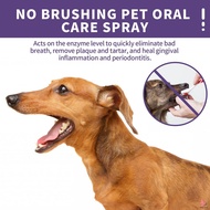 Pet Oral Cleaner Spray Eliminate Bad Dog and Cat Breath Spray for Most Dogs and Puppies