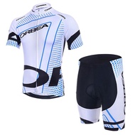 [READY STOCK] ORBEA Cycling Jerseys White Short Sleeves Bib pants MTB Road Bike Cycling Jerseys Set