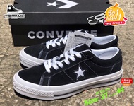 Converes One Star Ox Black (Suede) Black ox- หนังกลับ size:37-44EU [ของแท้ 100%] รองเท้าคอนเวิส รองเท้าผ้าใบ รองเท้าผ้าใบชายหญิง รองเท้าใส่ทำงาน รองเท้าลำลอง