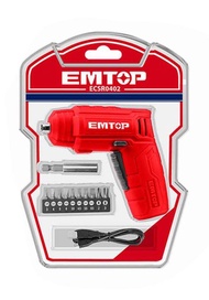 EMTOP LITHIUM-ION CORDLESS SCREWDRIVER ECSR0402 4V