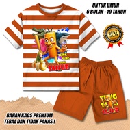 BOYS GIRLS SHORT SLEEVE SET BOYS TUNG TUNG TUNG SAHUR 4 ANOMALI baju budak baju budak lelaki set