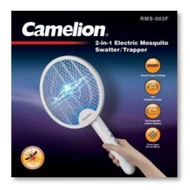 Camelion - 智能USB充電式二合一電蚊拍 白色 【快速滅蚊/一物兩用/站立設計/紫光誘蚊燈設計】