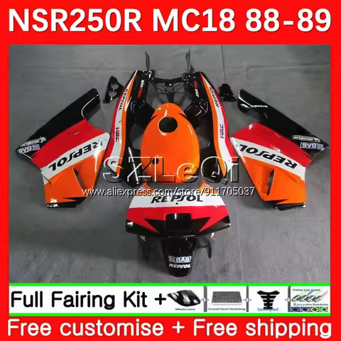 Body + Decal For HONDA NSR250 NS NSR 250 R RR 250R 23No.57 PGM2 HOT Repsol MC16 MC18 NSR250R 88 89 N