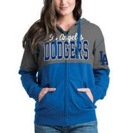 5th & Ocean by New Era Los Angeles Dodgers Royal / Gray Full-Zip Hoodie