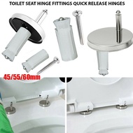 [ISHOWSG] 2x Toilet Seat Hinges Top Close Soft Release Quick Fitting Heavy Duty Hinge Home