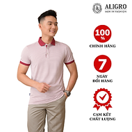 Áo polo, áo phông, áo thun cổ bẻ nam màu đỏ đô dệt kiểu V Aligro chất liệu cotton, không xù, không b