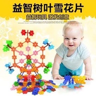 全新益智 百變造型 樹葉雪花片 雪花積木片 益智玩具 創意玩具 邏輯思維玩具 顏色玩具 安全玩具 兒童玩具 組裝玩具