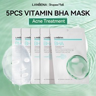 LANBENA Multi-layer Skin Care Mask (10pcs) - Vitamin C, Soothing Moisturizer B5 BHA, B3 and VA. Nour