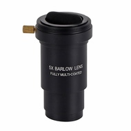 [Ship in 24h] Multi-coated Black M42 Thread Easy to Use Metal Barlow Lens, 1.25" 5X for 31.7mm Teles