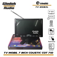 TV Mobil Coustic Audio COT 710 7 Inch LCD TFT Warna Remote