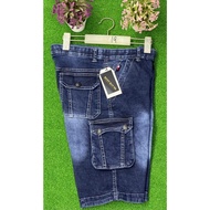 Men's Denim Shorts 6 Pockets Slim Fit