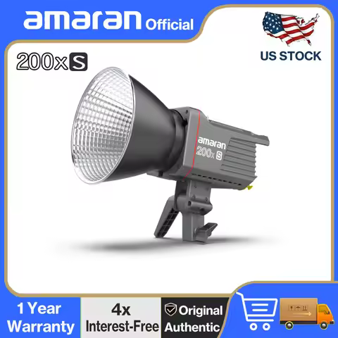 Amaran 200x S 200W Bi-Color LED Video Light,Bluetooth Studio Light Bowens Mount Silent Fan Photograp
