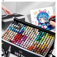 Oil Markers 262 Colors Double-ended Art Marker Set for Students Sketching Drawing School