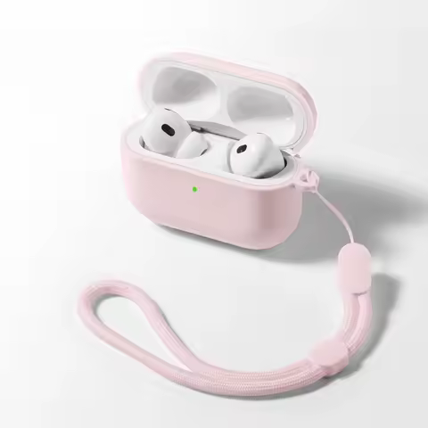 Case for Apple AirPods 1 2 3 4 Pro 3rd Generation Case Simple with Strap Earpods Soft Cover for AirP