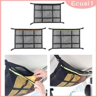 [Ecusi] Car Ceiling Cargo Net Storage Mesh Organizer Auto Accessories Reduces Sagging for Long Road Trip Van Camping