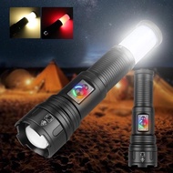Multifunctional Emergency Flashlight ZM666 Super Bright LED Flashlight XHP70 Tactical Light Zoom Cam