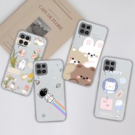 Phone Case For Samsung Galaxy M62 F62 Lovely Bear Cartoon Patterns Soft Slim Transparent TPU Silicon