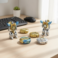 Transforming Spinning Top Robot - Mechanical Shift Fidget Decompression Toy  Robot Transformasi Gasi